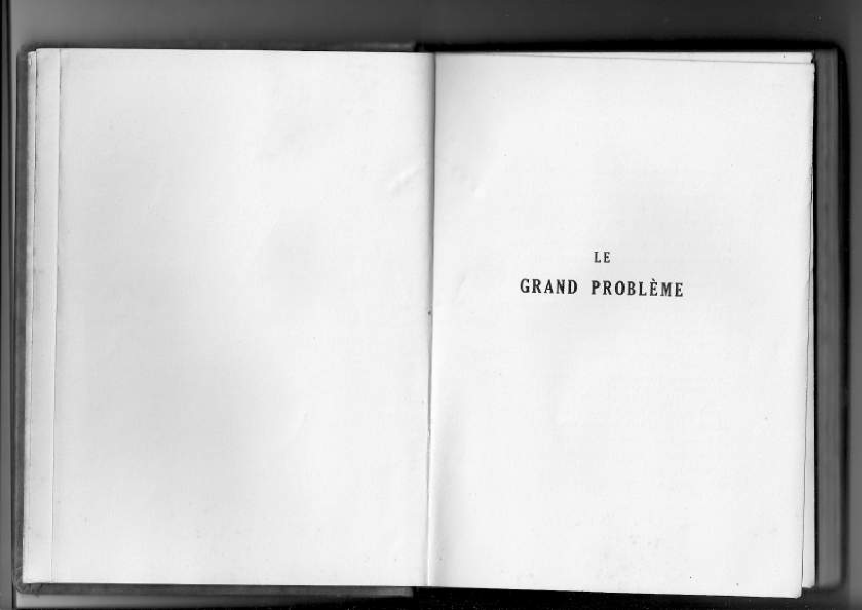 Cover for Le Grand Probleme [Low Quality]