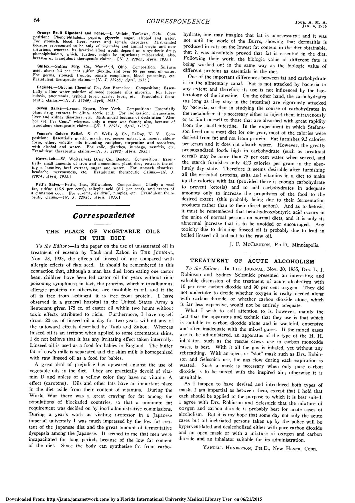 Cover for Treatment Of Acute Alcoholism
